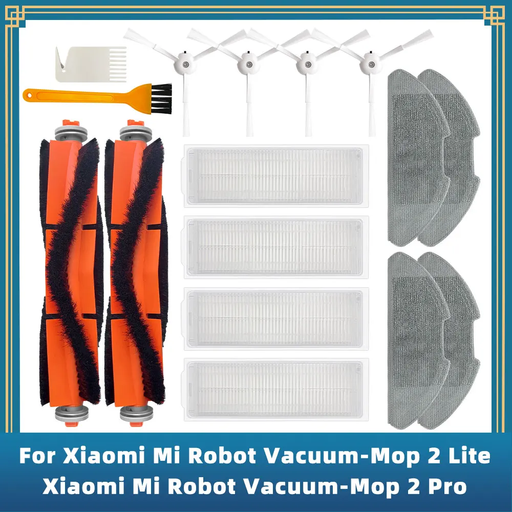 For Xiaomi Mi Robot Vacuum Mop 2 Lite / Mi Robot Vacuum Mop 2 Pro / MJSTL / MJST1SHW Spare Parts Main Side Brush Hepa Filter Mop