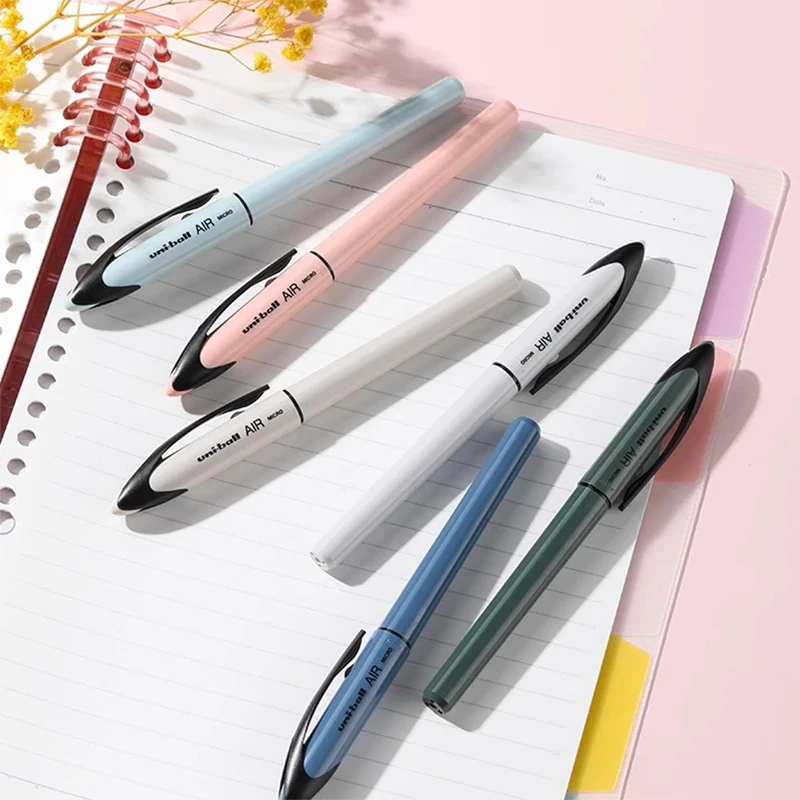 Uni-Ball Air Roller Ball Gel Pen UBA-188/UBA-188C Black Technology Free Ink Control Straight Liquid Signature Pen 0.7/0.5mm
