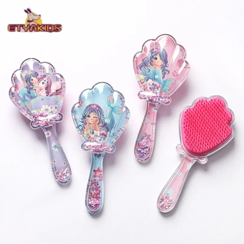 3D Dream Colorful Princess Shell Underwater World Girl Comb for Kids Gift Massage Hair Brushes for Toddler Baby Hair Care