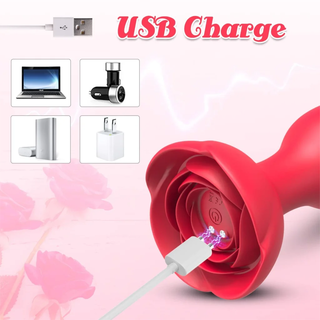 Vibratore rosa Butt plug anale Massaggiatore prostatico maschile Stimolatore clitorideo Masturbatore telecomandato Giocattolo del sesso per_voghion.com
