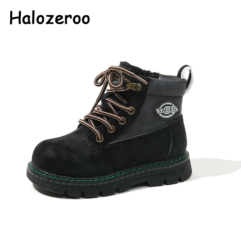 

New Autumn Kids Riding Boots Baby Girls Ankle Shoes Children Brand Fashion Boots Boys Motorcycle Boots Black Platform Soft Shoes