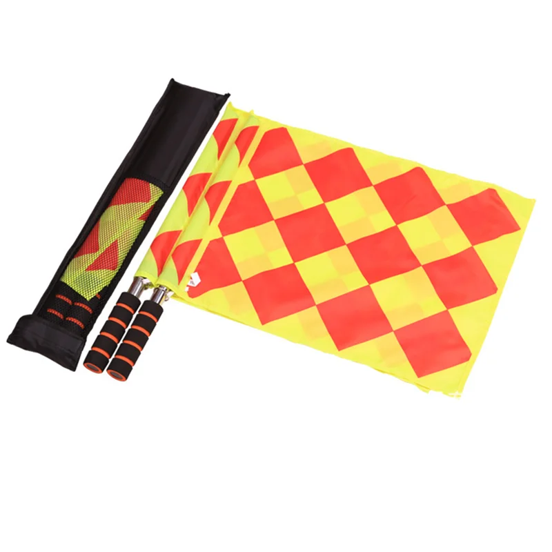 Soccer Referee Flag with Coin Whistle Red and Yellow Card Tools Football Referee Flag Match Set Outdoor Survival Equipment