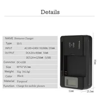 2022 Mobile Battery Charger Universal LCD Indicator Screen USB-Port For Cell Phone Chargers Battery Charging UK EU Plug 4