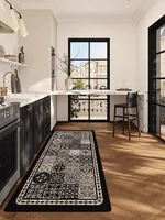 Artistic Kitchen Carpet Retro Luxurious Decoration Non-slip Carpets Restaurant Absorbent Rug PVC Wear-resistant Breathable Rugs 1