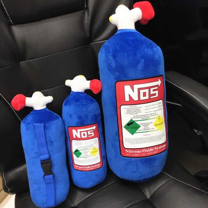 Nos Flasche Kissen Auto dekorative Kopfstütze Kissen Plüsch Kissen