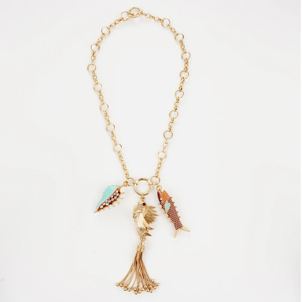 Collier Femme Pendentif Colibri Plaqué Or 18K - Longueur Réglable 46-50 Cm - Neuf Avec étiquettes