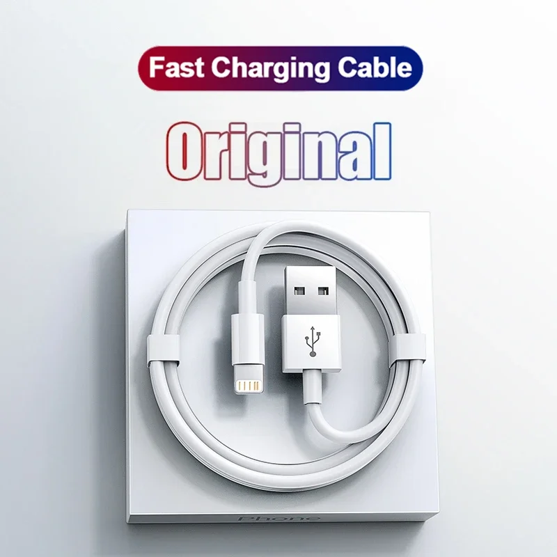 Cavo Usb Di Ricarica Rapida Originale Per Iphone 11 12 13 Pro X Xr Xs Max 6 6S 7 8 14 Plus Se 5S Cavo Dati Usb Cavo Di Ricarica 1M 2M 3M