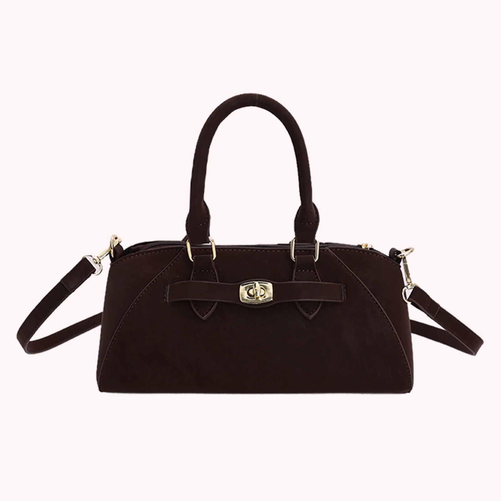 Crossbody Bag Solid Color Tote Handbag Underarm Bag Lightweight with Strap for Women Work Travel Fall