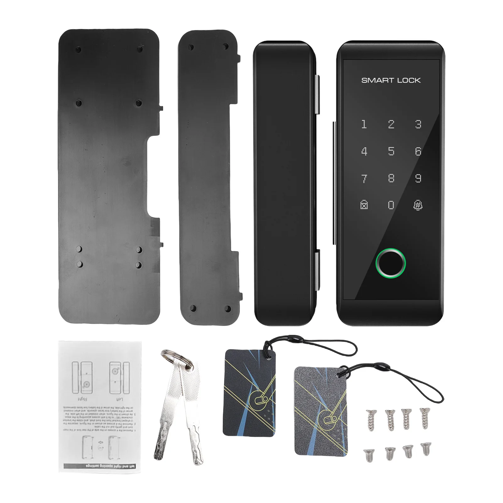 Smart Lock WIFI Fingerprint Push Pull Keyless Entry Door Locks for Glass Metal Wood Door TY APP Remote Control Multi Language