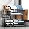 2 Layers Space Saving Dish Drying Rack Countertop Household Large Capacity Dish Storage Holder Kitchen Organizers And Storage 4