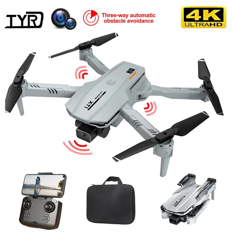 Радиоуправляемый вертолет TYRC XT1 4K профессиональная камера FPV Wi-Fi Дрон трехходовой