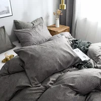 2/3pcs Solid Color Duvet Cover Set Super Soft Queen King Size Bedding Sets Single Double Bed Comforter Cover and Pillowcases 4