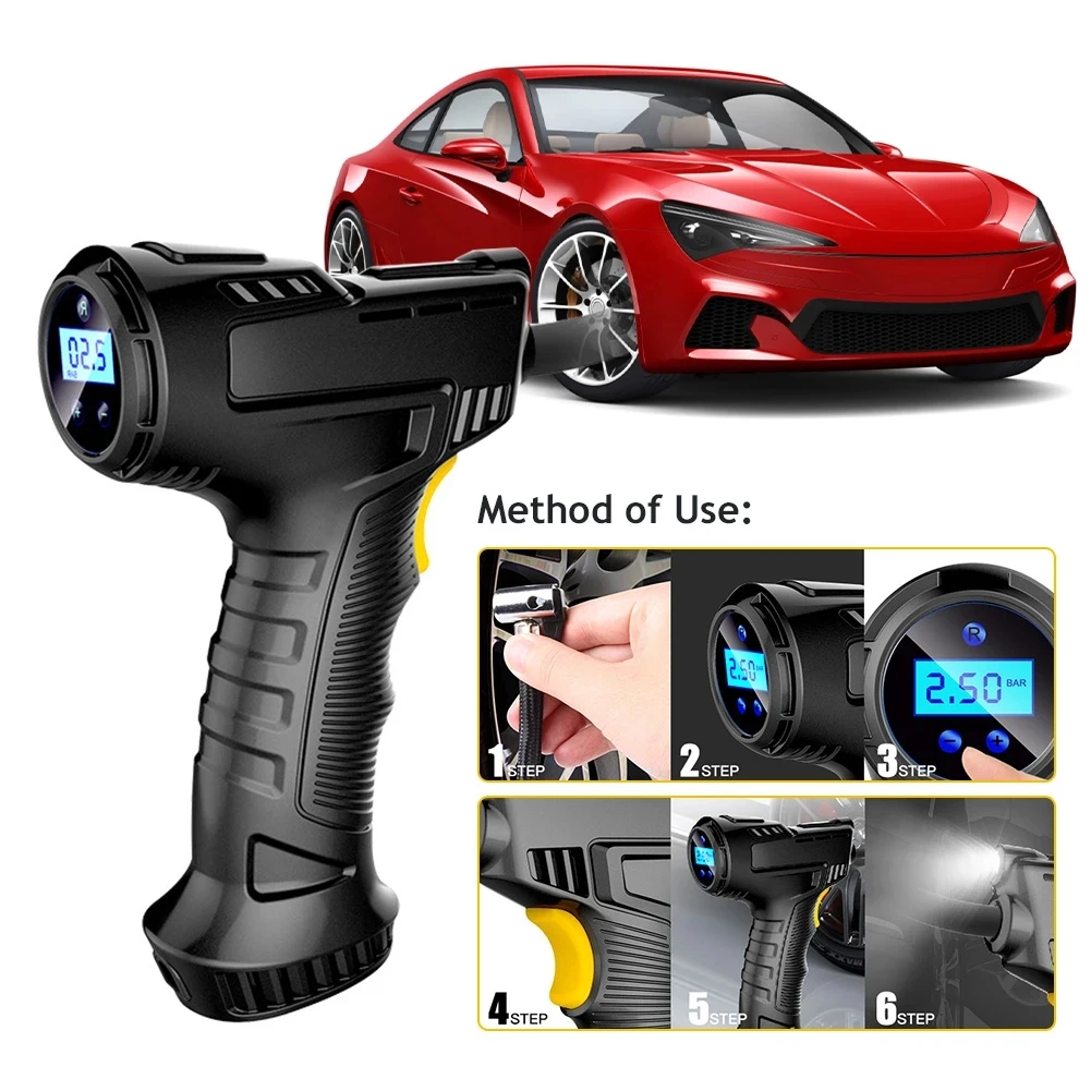 

Motorcycle /Car Air Pump Wireless/Wired Tire Inflatable Pump Portable Car Air Compressor Electric Car Tire InflatorM