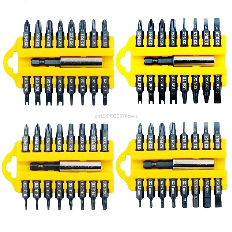 Hex Magnetic Insert Bit Set Torx Flat Head Cross Electric Screwdriver ...