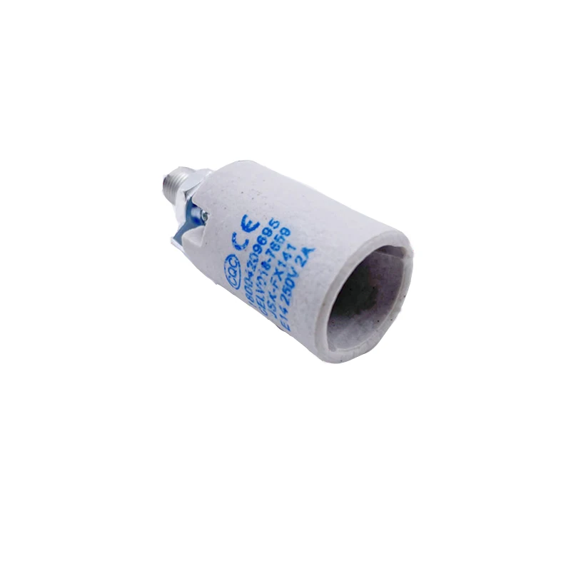 E14/E27 Screw Ceramic Lampholder High Temperature Resistant Ceramic Horn Lamp Holder Modified Lamp Lighting Accessories