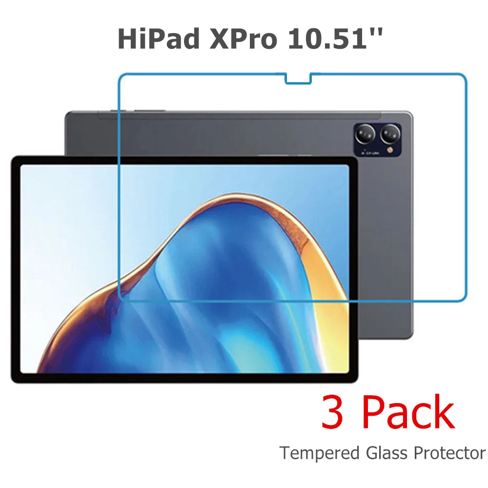 Pacote Protetor de Vidro para Chuwi Hipad x Pro 10.51 Protectors Protectors Protetores de Tela à Prova de Riscos para Hipad x Pro Filmes Protetores de Tela 3