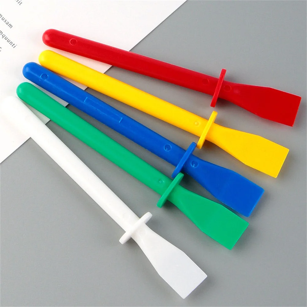 5pcs Leather Glue Tool Brush Cleaner Elastic Film Glue Spreaders Polypropylene Smear Sticks Applicator & Painting Scrapers