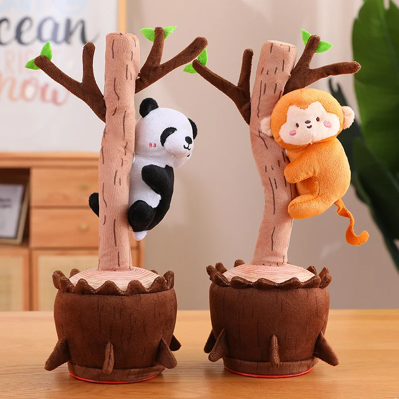 33cm KawaiI Talking Funny Cactus Animals Sloth Smart Plush Toy Speak Communication Sound Record Educational for Children Gifts