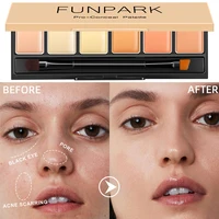 6-color Concealer Blush Palette Cream Matte Highight Contour Makeup  Eyeshadow Base Palette with Brush Covering For Dark Circles 1