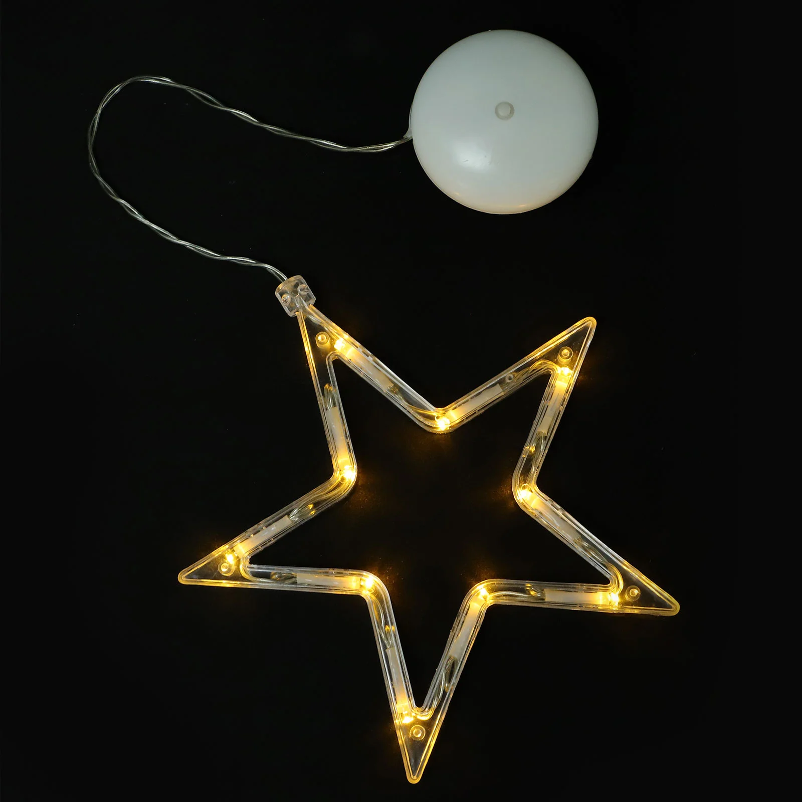 

10 LED Christmas Star Light Suction Cups Ornament Lights Sucker Lamp Hanging Window Dcor with