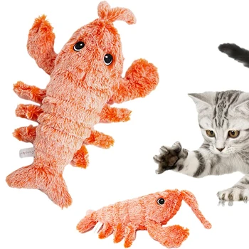 Floppy Lobster Interactive Dog Toy Funny Interactive Dog Plush Toy Floppy Lobster Pet Squeak Toys for Small Medium Large Dogs 1