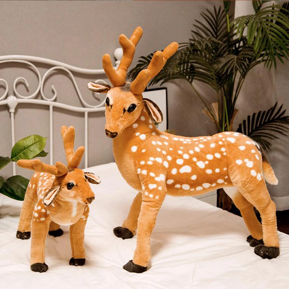 

Simulated Animal Standing Sika Deer Stuffed Children Plush Toy Birthday Gift