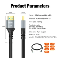 8K HDMI Cable 8K@60Hz 4K@120Hz HDMI 2.1 Ultra High Speed 48Gbps Adapter For RTX 3080 eARC HDR Video Cable PC Laptop TV box PS5 - Image 6