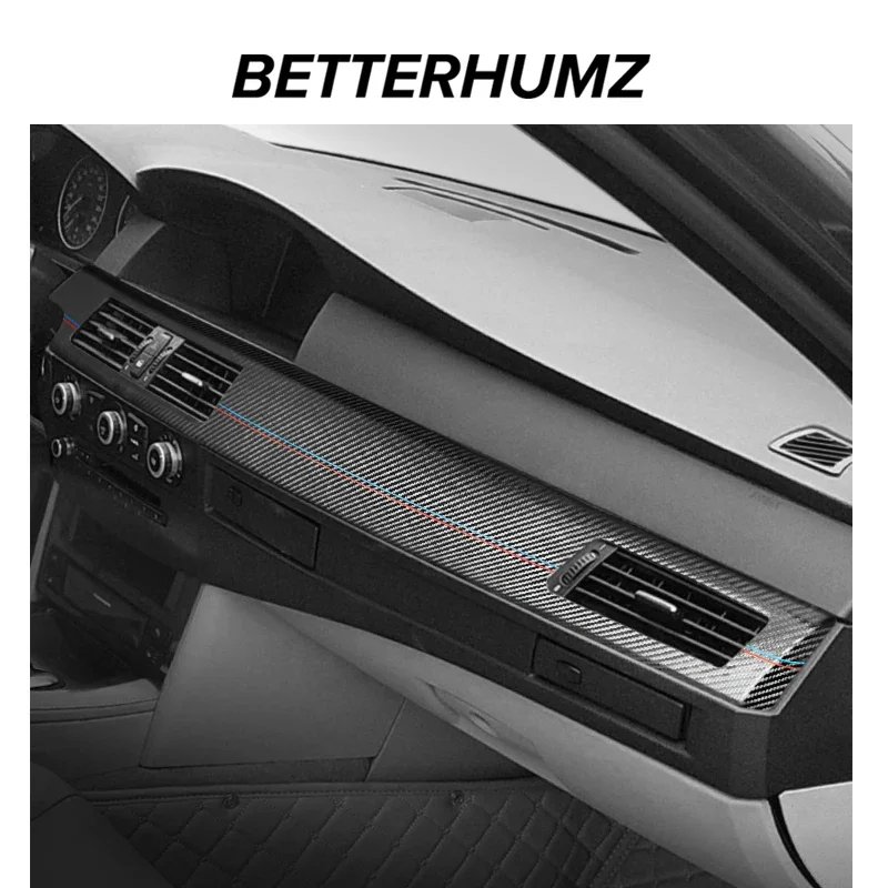 For BMW E60 Series 5 2004-2010 Made of Alcantara Dashboard Panel Instrument Trim Performance Sticker Car Interior Accessories car interior trim
