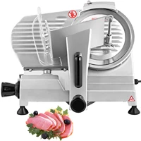 SucceBuy trancheuse à viande 8/10 pouces lame en acier au carbone électrique Deli trancheuse alimentaire épaisseur réglable Commercial maison coupe viande fromage 1