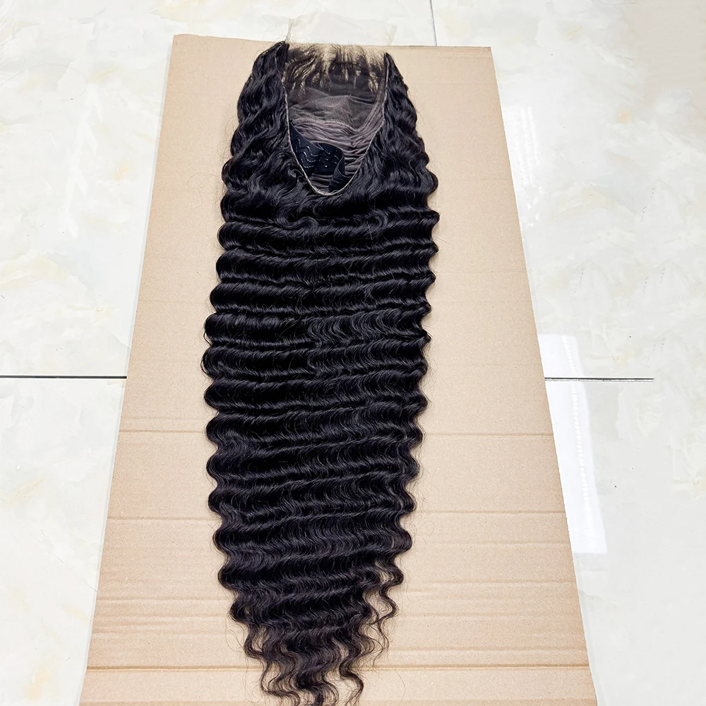 300% Density 5x5 HD Lace Invisible Human Hair Wigs Deep Wave Curl Human Hair Wigs 20-30inches Available For Black Women
