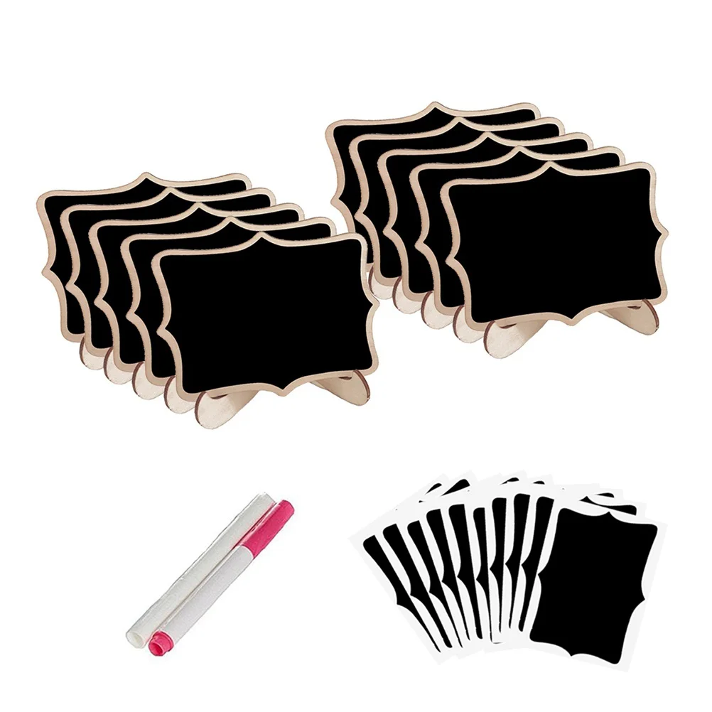 Mini Lace shape Chalkboards with Support Message Board Signs Table Place Card Signs for Home Birthday Wedding Party