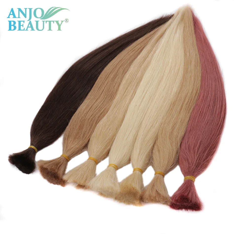 Human Hair Extensions Human Braiding Hair Bulk No Weft 16-28Inch Natural Human Hair Bulk For Braiding 50G/Pcs Remy Straight Bundles Extensions