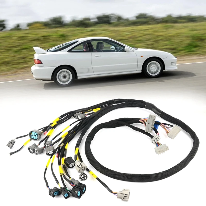 

CNCH-OBD2-1 Engine Motor Wiring Harness Parts For Honda Civic Integra B16 B18 D16 EK EG EM Tucked OBD2 Budget D & B-Series