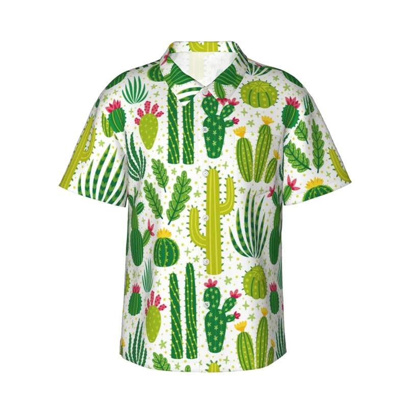 thumbnail image 1 of Camisa hawaiana con estampado 3D navideño para hombre, camisas de playa con plantas para vacaciones de verano, camisa hawaiana de manga corta con botones, camiseta de calidad superior, 1 of 4