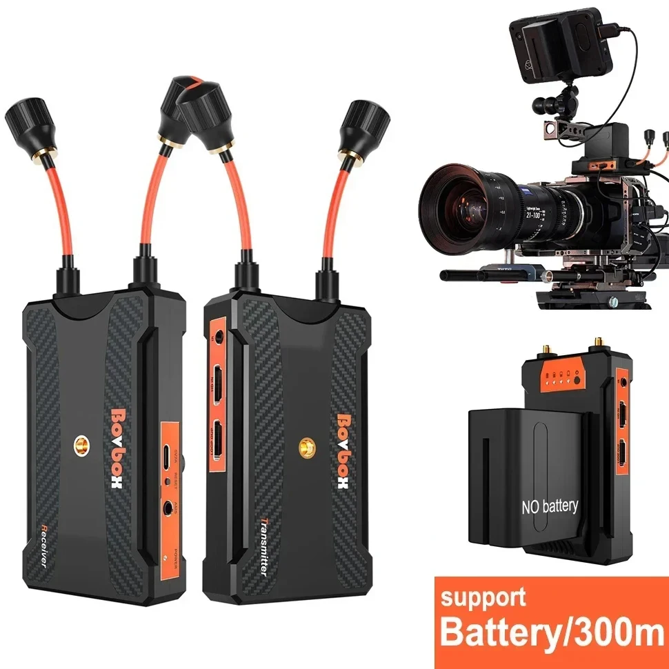 300M Fotocamera Live Streaming Trasmissione Wireless Trasmettitore Video Ricevitore Adattatore Display Wireless Extender Hdmi Può Batteria