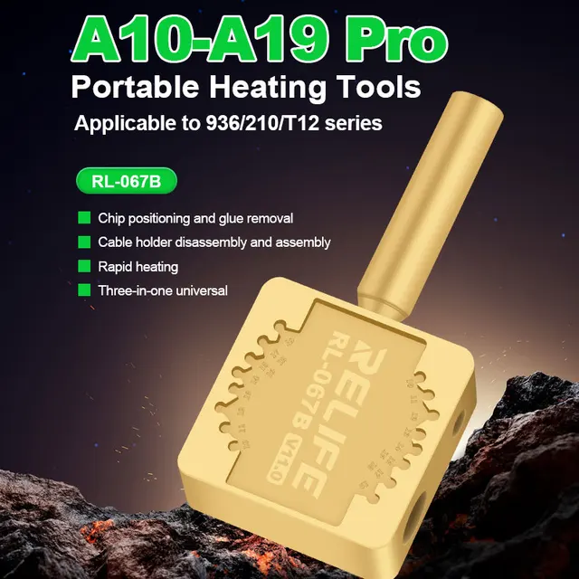 قاعدة تسخين صغيرة للكاوية RELIFE RL-067B – (مكواة فلاتات) تدعم 936/210/T12 2