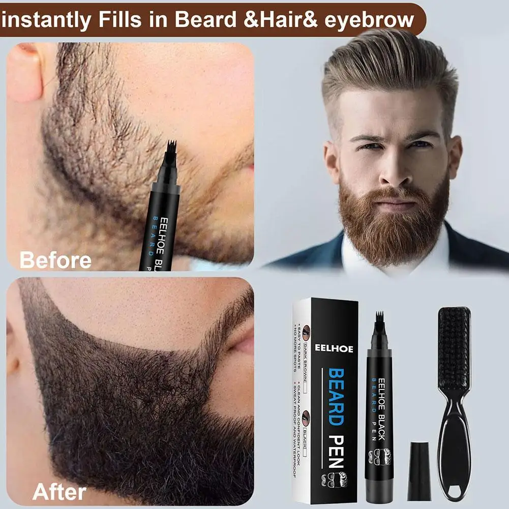 Beard Coloring Pen Men Beard Filling Pen Kit