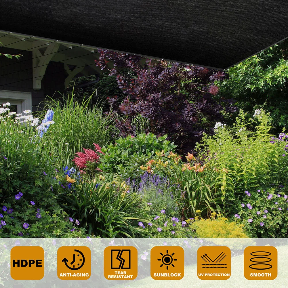 

Fitment Garden Netting Black Sun Shade Cloth Mesh Tarp Easy Installation Greenhouse Grommets Mesh Fabric Shade Cloth