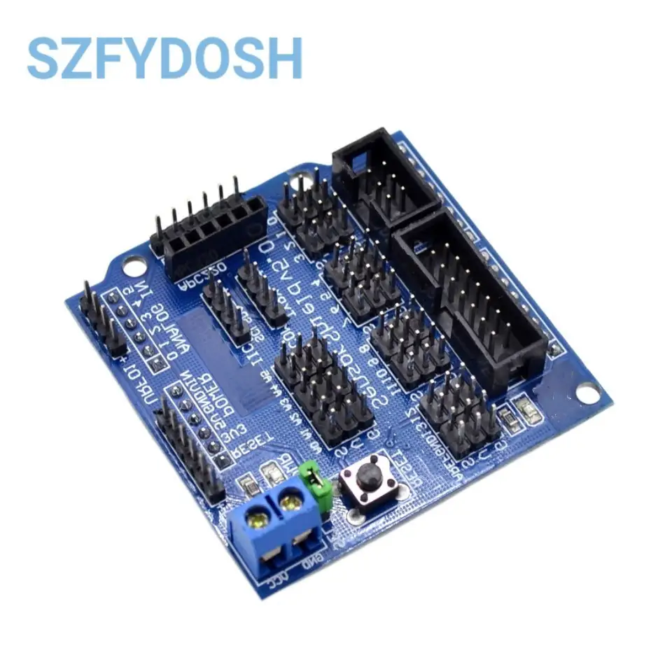Sensor Shield V5.0 Sensor Expansion Board for UNO MEGA R3 V5 for Arduino Electronic Building Blocks of Robot Parts image 2