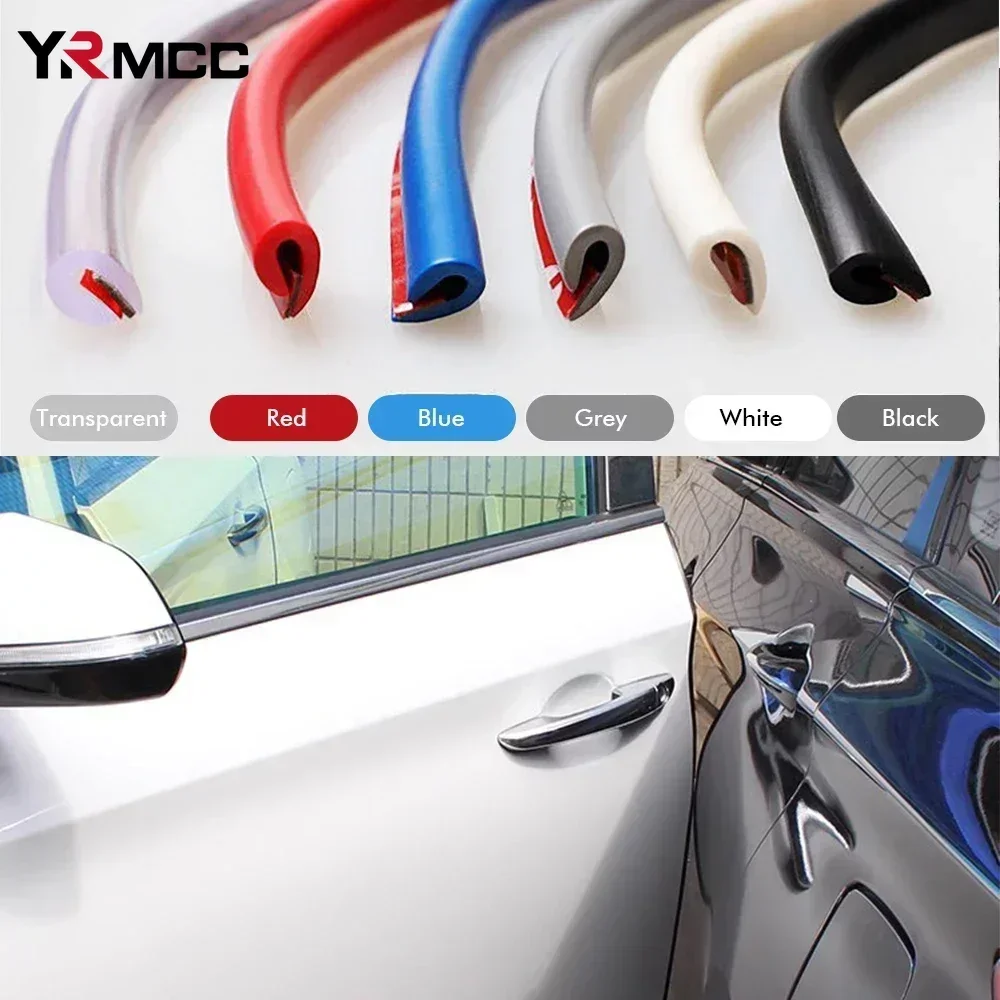 

2/5M Car Door Edge Rubber Scratch Protection U Type Protection Strips Anti Collision Rubber Sealing Trim for Auto Door Protector