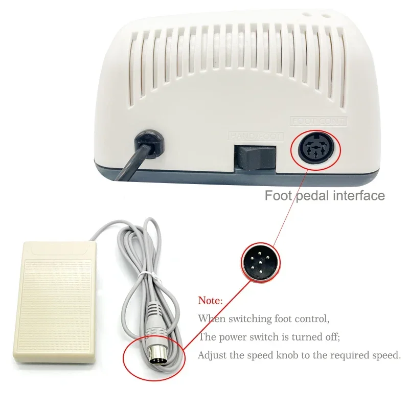 네일 폴리 셔 용 풋 페달 STRONG 210 매니큐어 용 폴리싱 머신 커터 마이크로 모터 액세서리 전문 손톱 도구