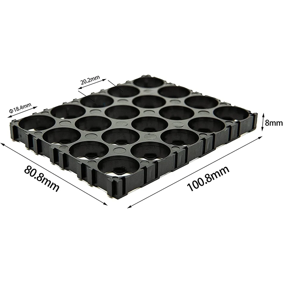18650 배터리 플라스틱 거치대 브래킷, 4x5 셀 스페이서, 18650 배터리 방열 쉘 팩, 플라스틱 열 고정, 4x5 셀 스페이서, 300 개