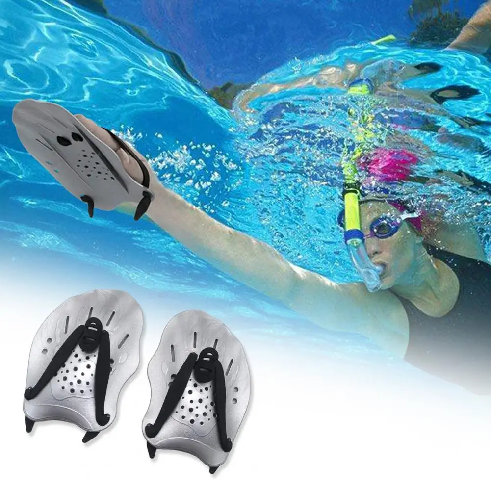 

Adjustable Swimming Fins Adjustable Strap Swim Training Hand Paddles for Children Adults Lightweight No Odor for Effective