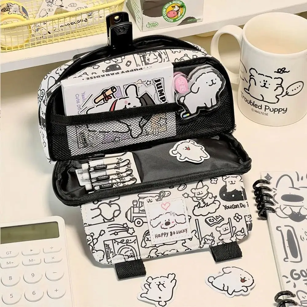 Large Capacity Pencil Pouch Pencil Box Desktop Storage Bags Pencil Case Pen Bag Stationery Bag