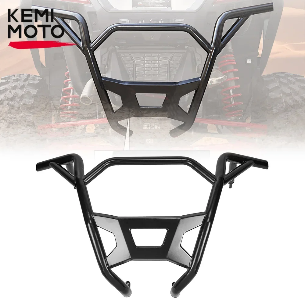 KEMIMOTO UTV Heavy Duty Rear Bumper Compatible with Polaris RZR PRO XP / 4 2020 2021 2022 2023 Metal Matte Protect Accessories