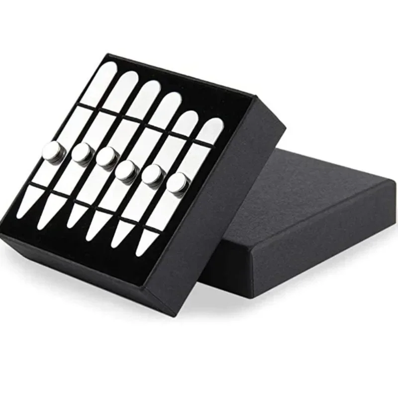 Shirt Collar Shaper Shirt Collar Stays 3 Pair Stainless Steel Collar Stays For Man Collar Support Business Men Gift Shirt Bone Stiffener Inserts Fixed Jewelry With Box