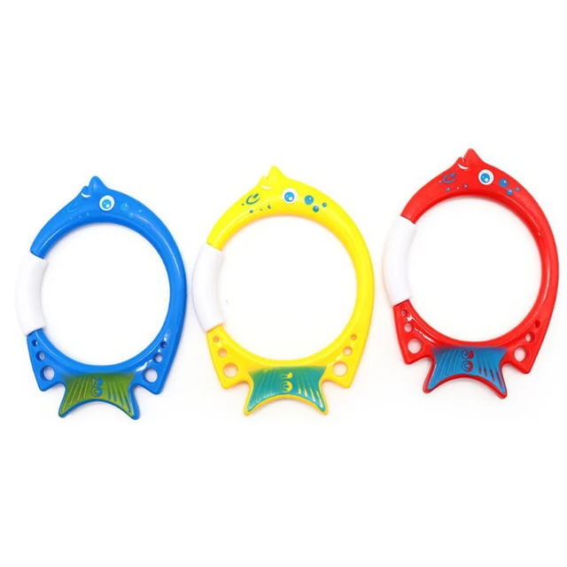 Funny Diving Game Toys Summer Fish Ring Throwing Water Underwater Training Sinking Pool Dive Bauble for Children Festival Toys 3
