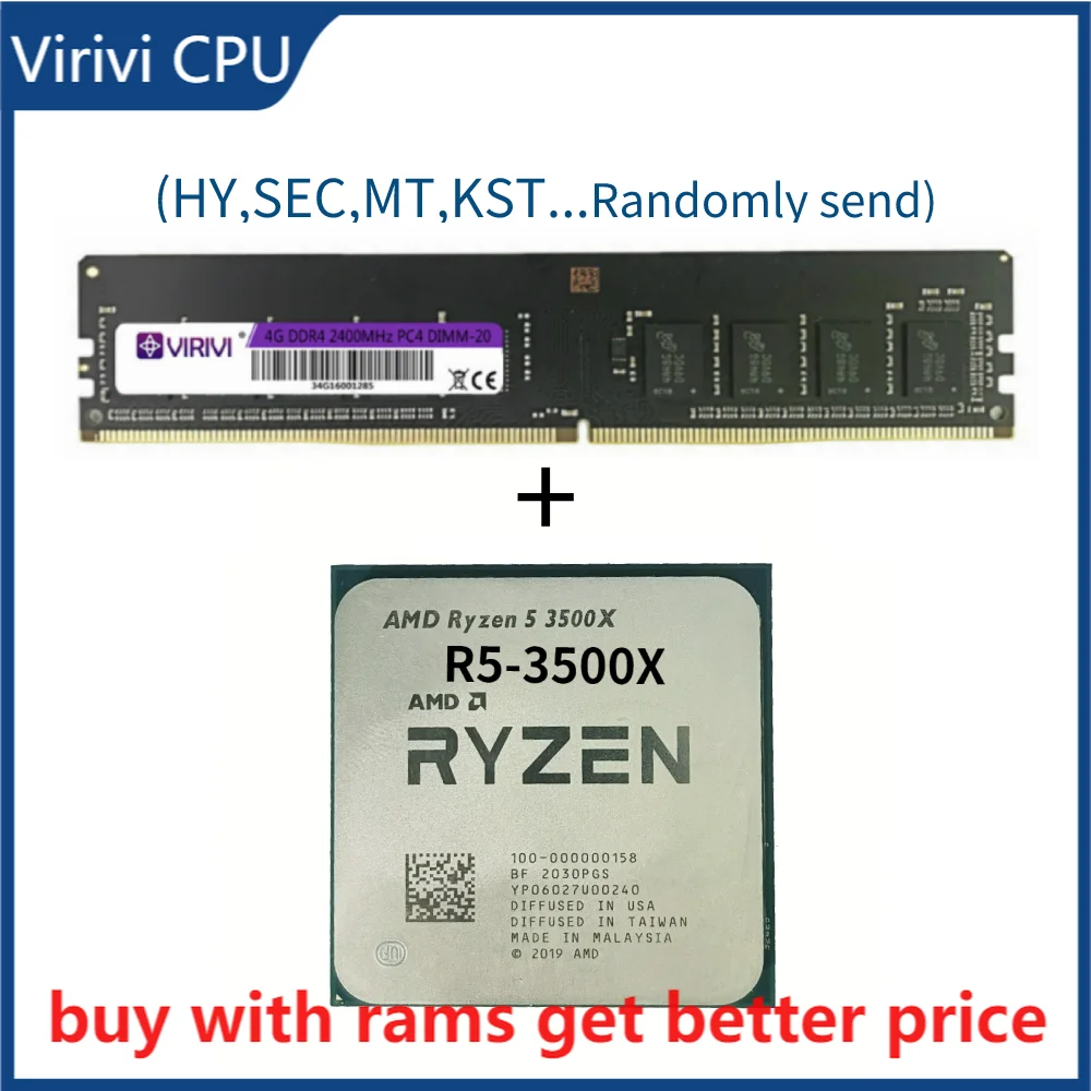 Процессор Ryzen 5 3500X для ПК с разъемом AM4 DDR4 4G 2400 МГц 3 6 ГГц шестиядерный