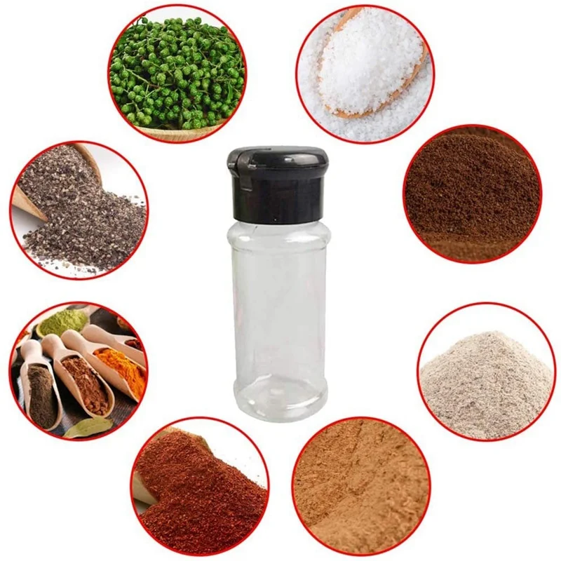1/10/20pcs Spice Bottle Pepper Black Seasoning Jar 100ml Bottle Barbecue Condiment Kitchen Gadgets Ingredients Bottling