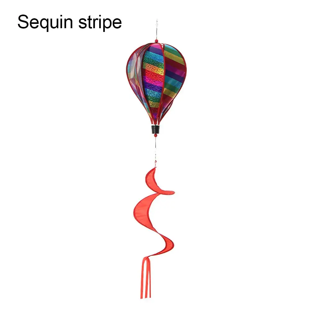 Vibrant Rainbow Hot Air Balloon Wind Spinner